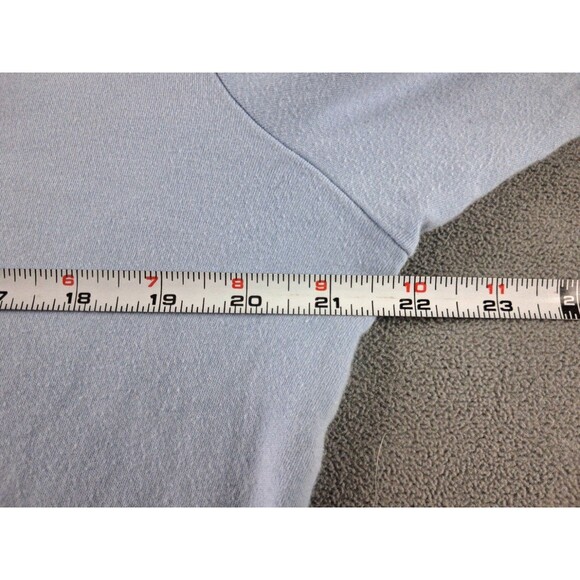 Orvis T-Shirt Top Blouse Women's Large Light Blue V-Neck 3/4 Sleeve Pima Cotton - Picture 10 of 11